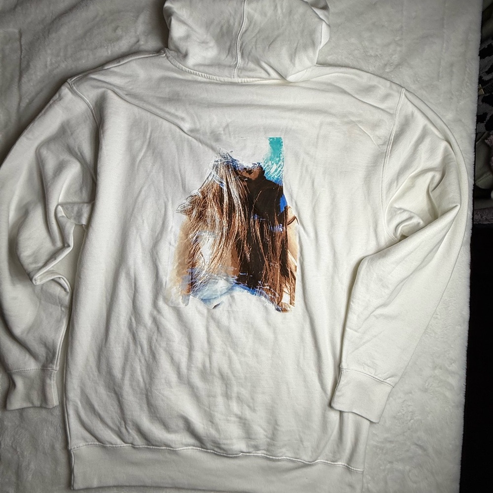 Official Lana Del Rey White 'Tunnel under Ocean Blvd' Graphic Hoodie - Picture 9 of 9